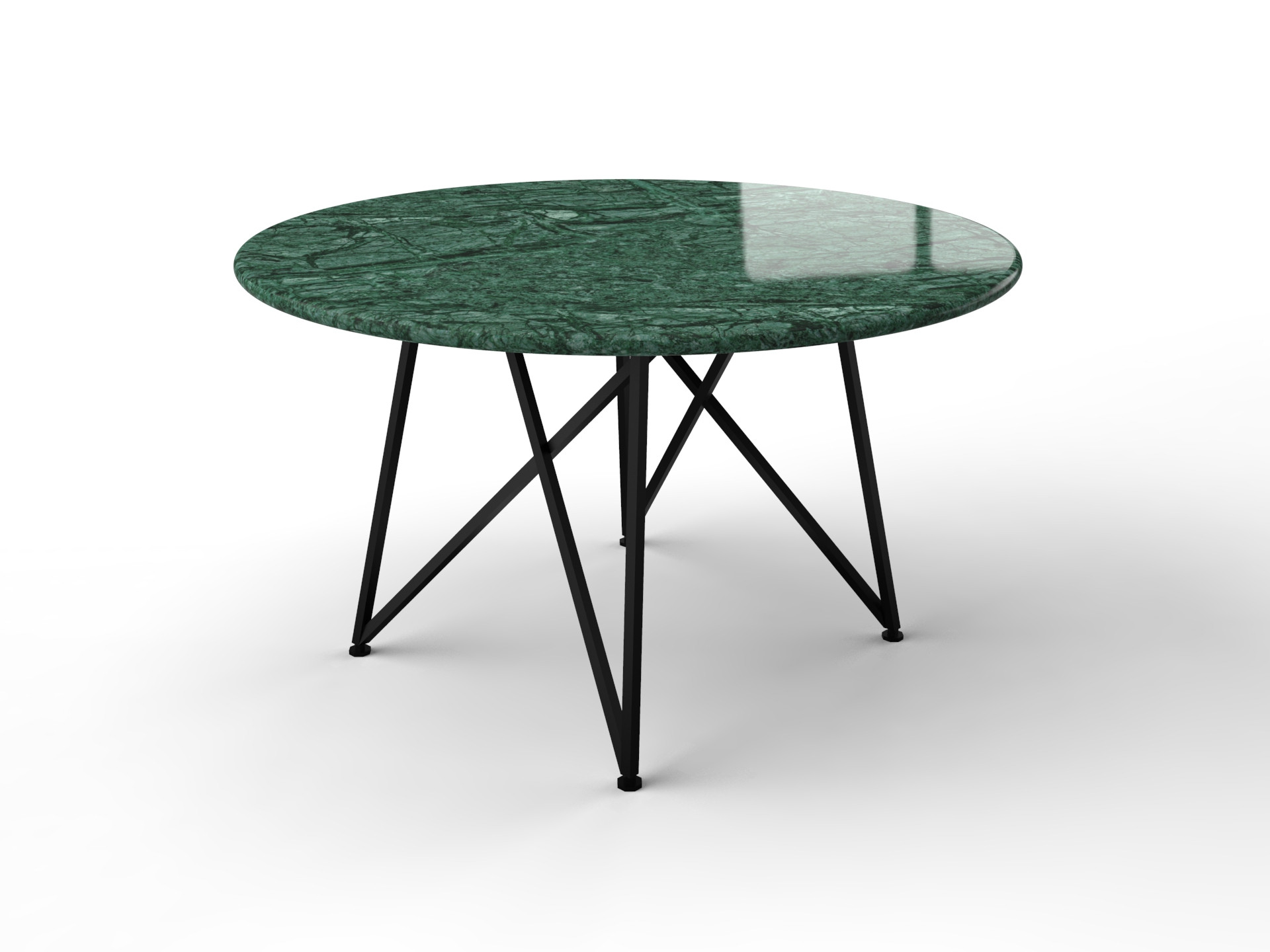 Herhaald Mooi Pelagisch Groene marmeren tafel met scandanavisch design onderstel